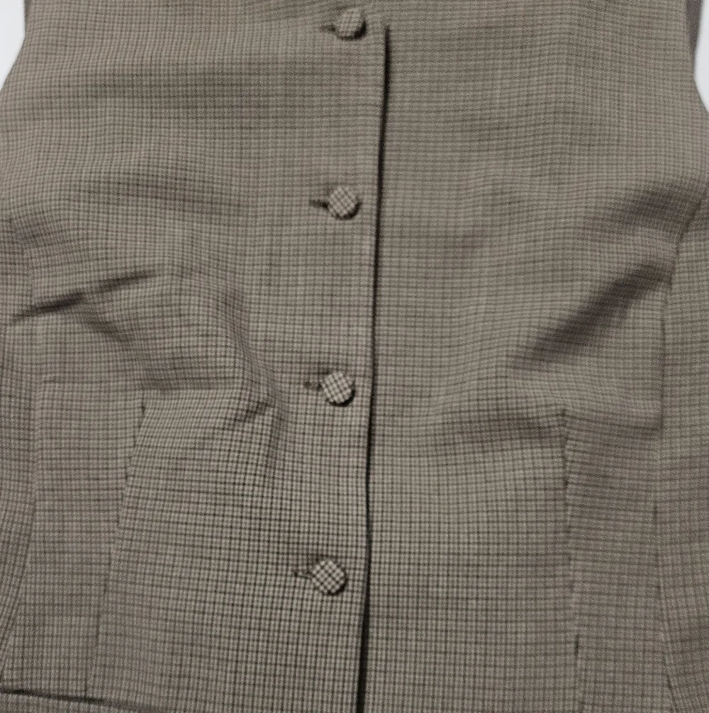 Abercrombie & Fitch Houndstooth Vest in Brown and Black - Picture 4 of 16